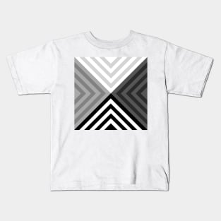 Black Gray White Triangular Kids T-Shirt